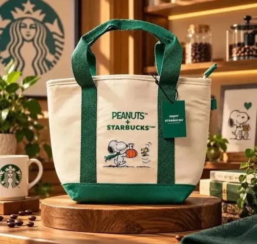 bolsa starbucks peanuts snoopy