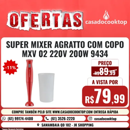 SUPER MIXER AGRATTO COM COPO MXV 02 220V 200W 9434