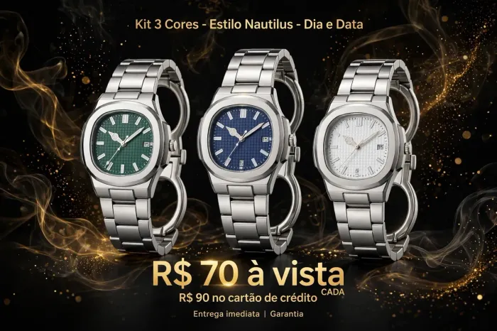 Relógio. Aceitamos cartão