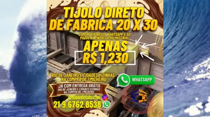 tijolo 10 furos 20x30 compra segura 