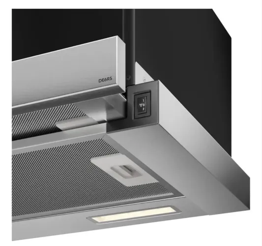 Depurador De Ar Electrolux 60cm Retrátil Inox Luz Led de6rs Cor Cinza