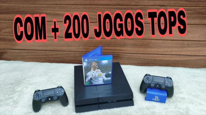PS4 + 200 jogos tops