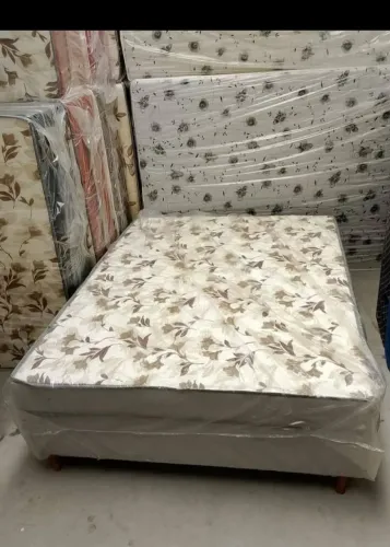 Cama box casal acoplada nova 