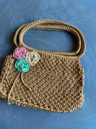 Bolsa crochê forrada nova 