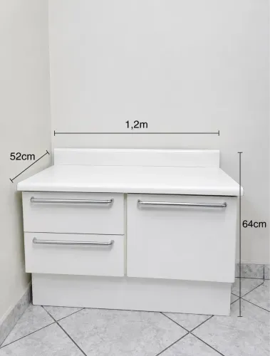 Mesa escrivaninha com gaveta para consultório 