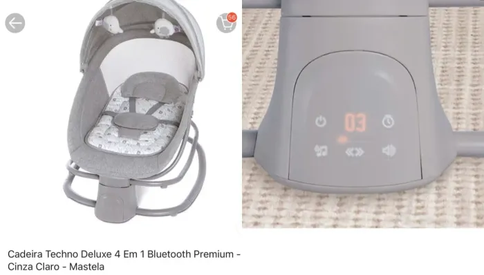 Cadeira de balanço automática para bebê