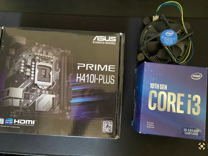 kit Placa mãe mini itx +processador: Asus prime h410i plus+ i3 10100f