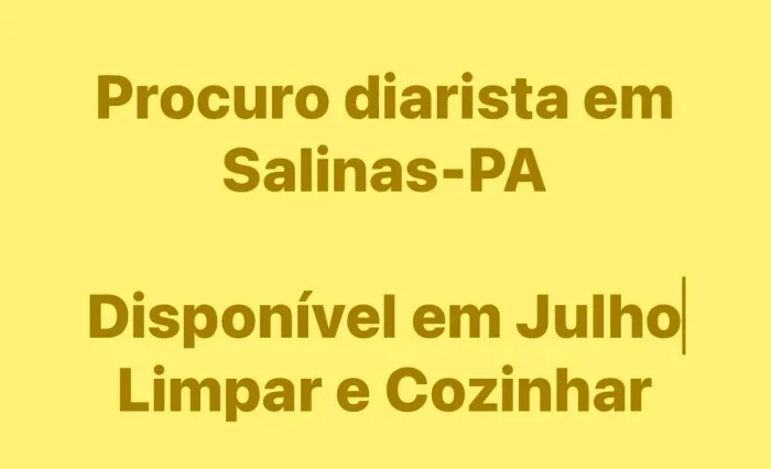 Diarista em Salinas - Limpar e Cozinhar
