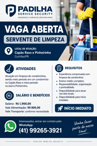SERVENTE DE LIMPEZA 