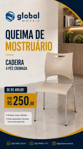 Última unidade Cadeira cromada