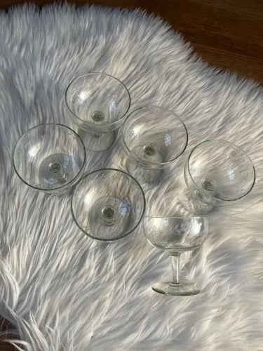 Conjunto de 6 antigas/vintage taças para Champagne em Cristal