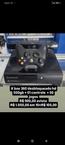 Xbox 360 desbloqueado semi-novo