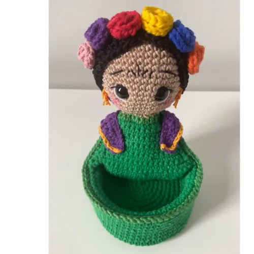 Porta trecos cachepô Frida Kahlo