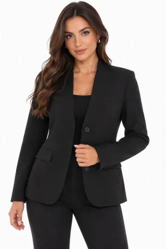Blazer Feminino Preto Elegante Social Casual P