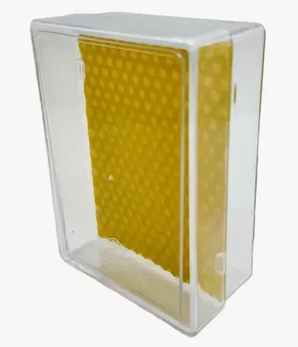 Caixilho/cubo de acrílico para favo de mel 60un, com cera alveolada -só colocar e colher
