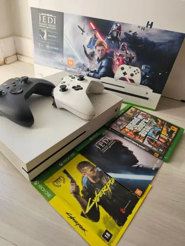 Console Xbox One S 1TB 2 controles e jogos 