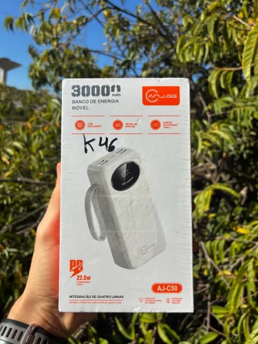 Power Bank 30000mAh Carregador Portátil 22,5W Carga Rápida para Celular - Produto Novo