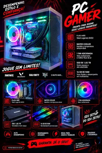 Pc gamer mais periféricos