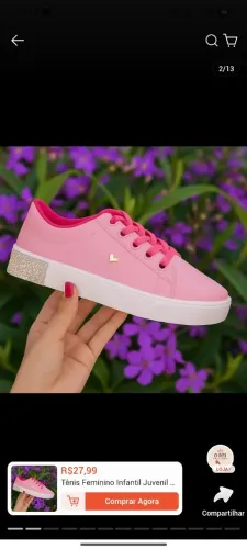 Tênis feminino infantil