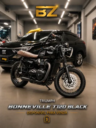 TRIUMPH BONNEVILLE T120 BLACK - Baixo Km - Impecável
