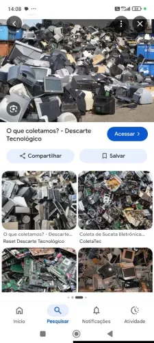 Recebemos doações de sucatas eletronicas