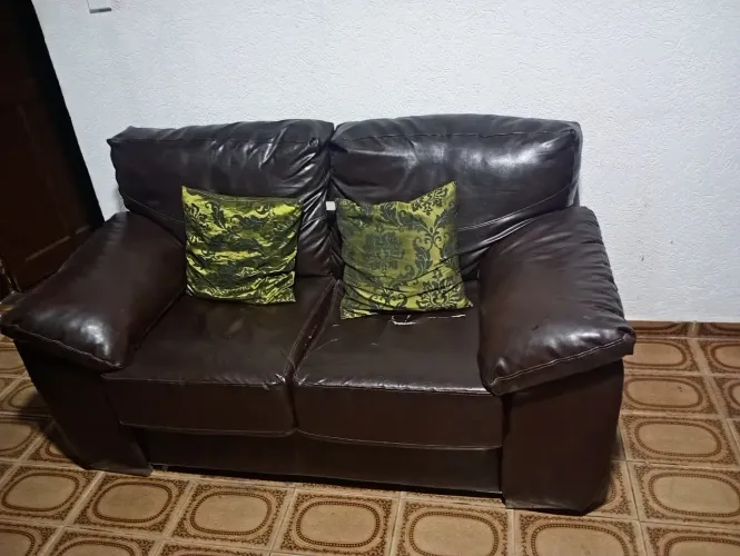 Conjunto de sofá de couro 