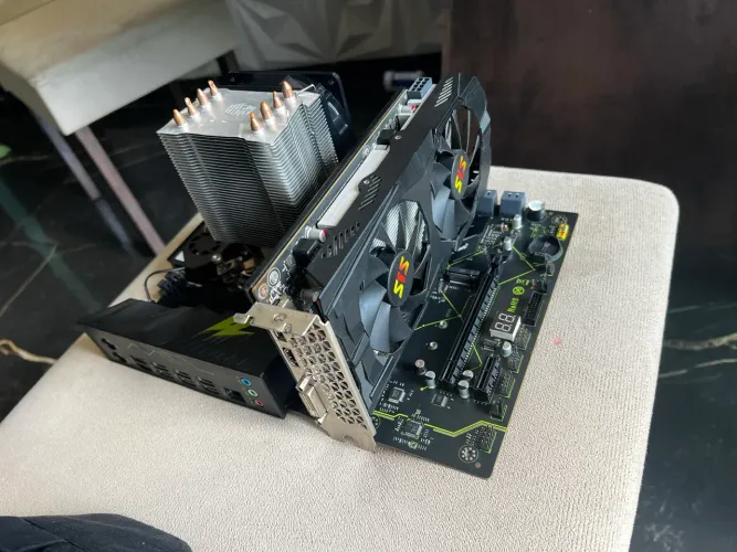 Kit placa mãe xeon + Rx 580 + processador e cooler box