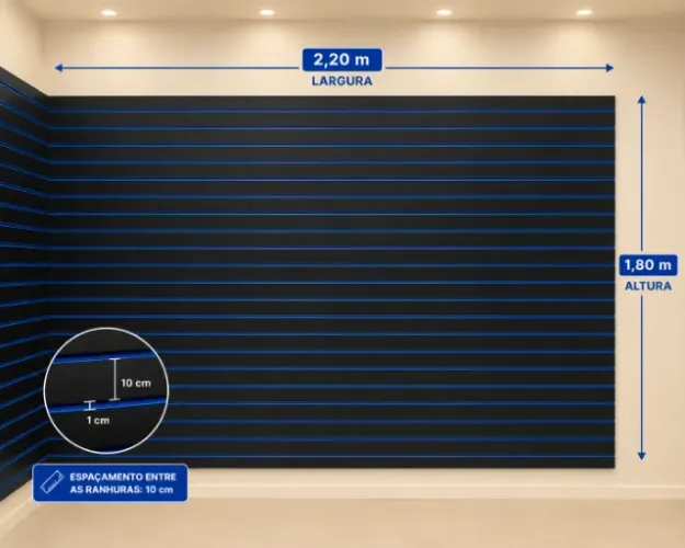 Painel Canaletado 1,80 Altura x 2,20 Largura NOVO
