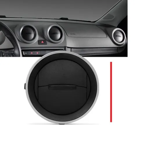 Difusor de Ar Painel Gol G5 G6 Saveiro Robust G7 voyage Preto (aro) prata botão preto