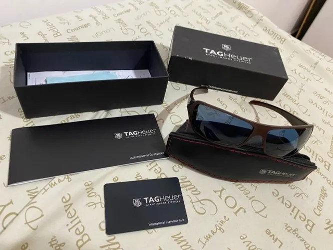 Óculos de sol tag heuer th9202 202 com lentes polarizadas