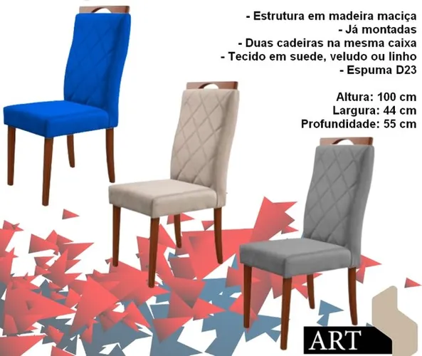 Sala cadeiras madeira maciça para mesa jantar 