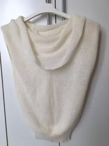 Linda blusa em tricot off-white