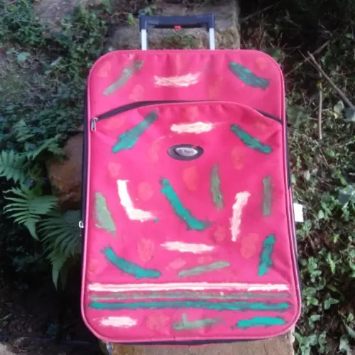 Mala Di Metallo(com arte abstracta)