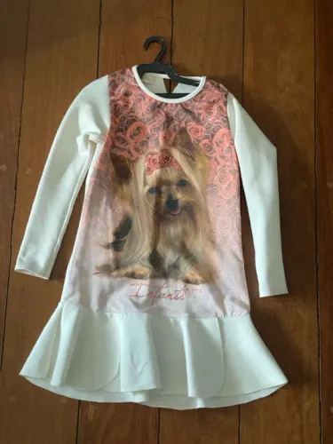 Vestido Infantil com estampa de cachorrinho