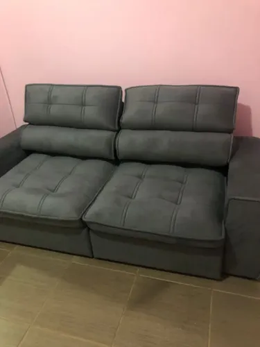 sofá retrátil reclinável 2.20[novo e embalado]