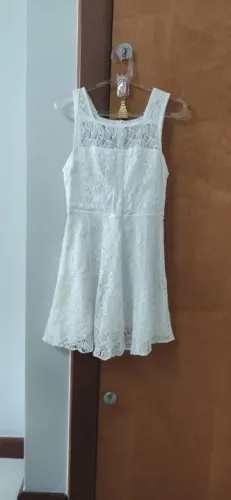 vestido espaço fashion branco rendado PROMOCAO BLACK FRIDAY ANTECIPADO
