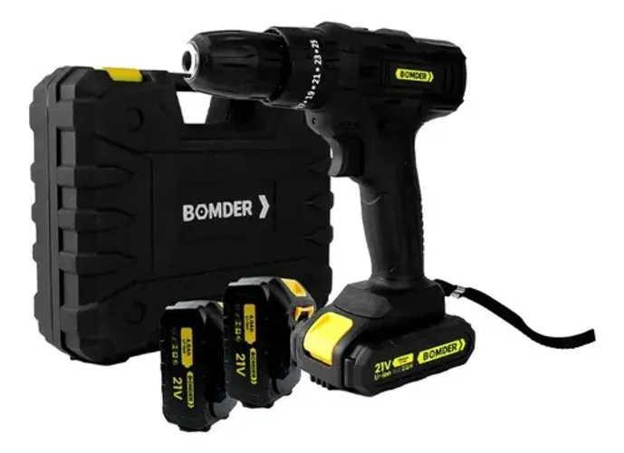 Parafusadeira/furadeira a bateria, 12V e 21V, fonte de carregamento bivolt Kit 2 baterias