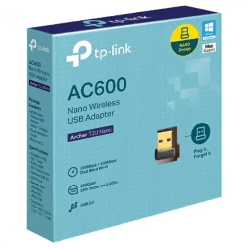 Adaptador Wi-Fi USB Tp-Link AC600 Dual Band 5GHz 433Mbps 2.4GHz 200Mbps - WZetta