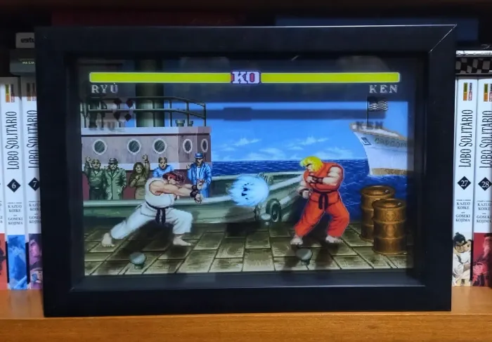 Quadro 3D Street Fighter Ryu vs. Ken