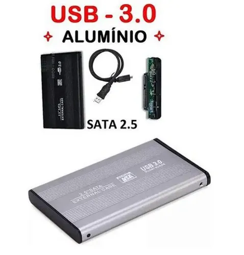 Case Usb 3.0 Em Aluminio Para Hd Sata De 2,5 De Notebook