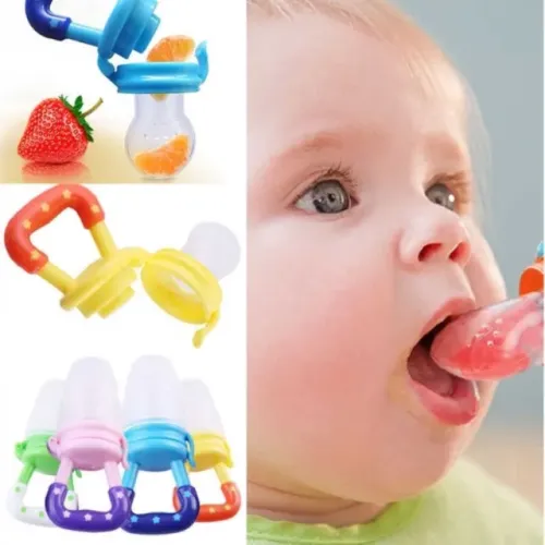 Chupeta Mordedor para Bebês Alimentador : Frutas Legumes de Silicone Sem Bpa _ IF10