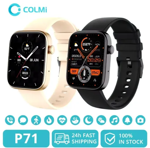 Relógio Smartwatch COLMI P71 aprova de água 
