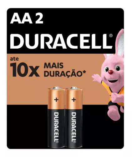 Pilha Alcalina Pequena AA C/2 Un - Duracell