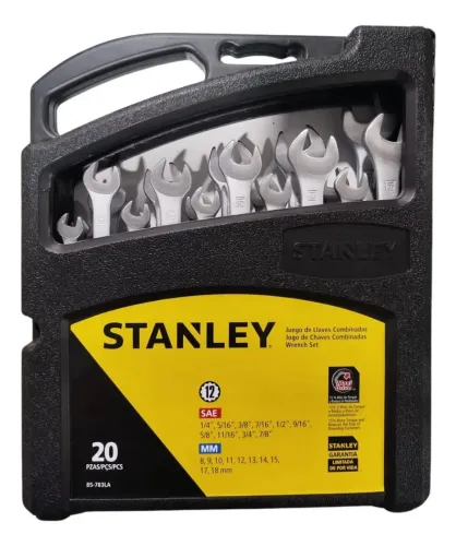 Jogo de Chaves Combinadas Stanley 20 Peças
