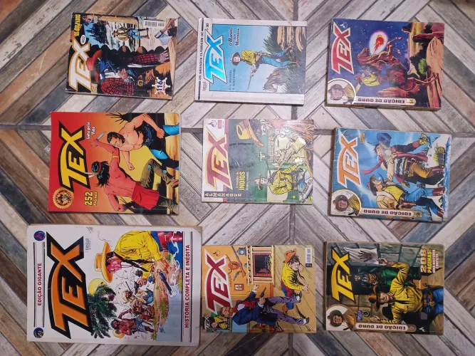 Lote de 9 gibis Tex todos pelo valor anunciado 
