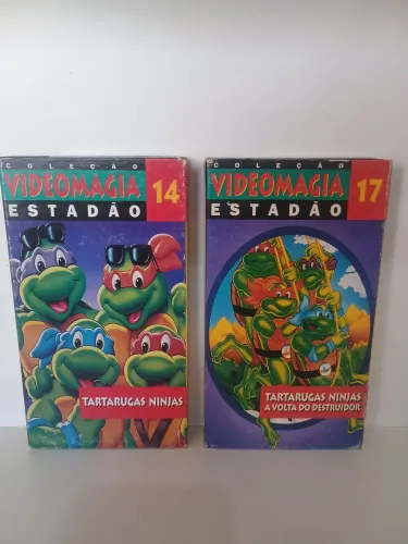 Fitas VHS Tartarugas Ninja Coleção Videomagia