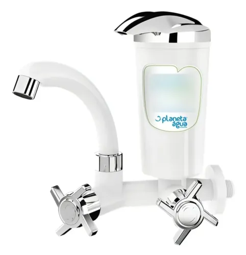 Torneira Móvel com Filtro Parede Branca Ideale