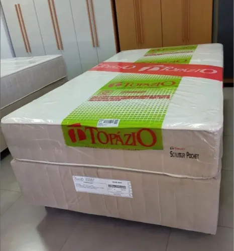 Cama box solteirão molas ensacadas topaz