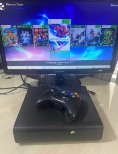 X Box 360 Slim ou Super slim com jogos e controle ..