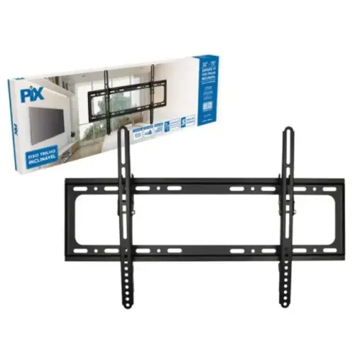 Suporte Para Tv 32 A 75 Inclinável Pix Px-ft60 Montado Preto 